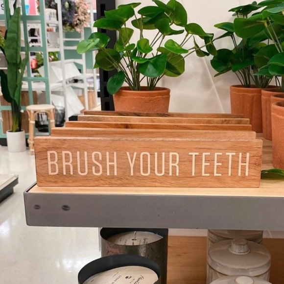 Hearth & Hand Other - NWT Hearth & Hand™ Magnolia Brush Your Teeth Sign